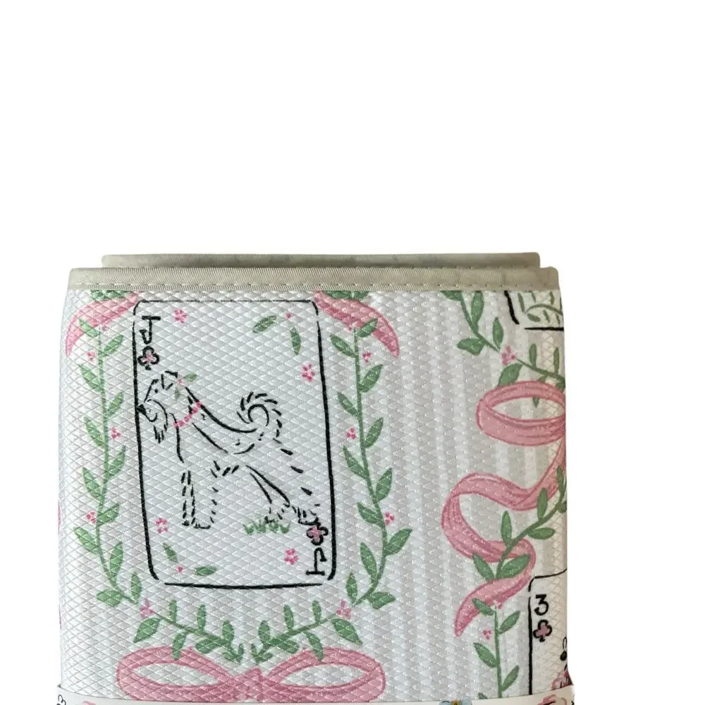ENVOGUE Kitchen Dish Drying Mat 16x22 Set of 2 Pink Bows & Posh Dogs NEW